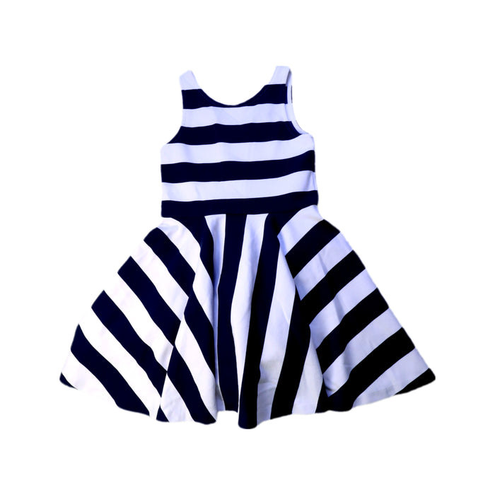 A Navy Sleeveless Dresses from Polo Ralph Lauren in size 7Y for girl. (Front View)