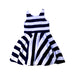 A Navy Sleeveless Dresses from Polo Ralph Lauren in size 7Y for girl. (Back View)