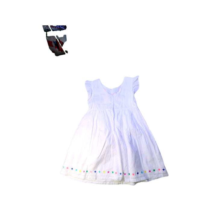 A White Sleeveless Dresses from DPAM in size 8Y for girl. (Back View)