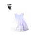 A White Sleeveless Dresses from DPAM in size 8Y for girl. (Back View)