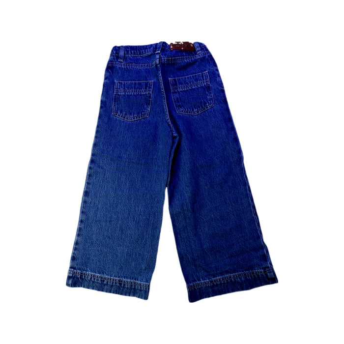 A Blue Jeans from Petit Bateau in size 8Y for girl. (Back View)