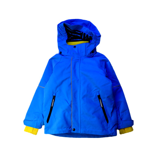 A Blue Ski Jackets from Polarn O. Pyret in size 4T for neutral. (Front View)