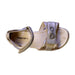 A Gold Sandals from Mayoral in size 5T for girl. (Front View)