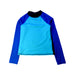 A Blue Rash Guards from Lands' End in size 7Y for boy. (Front View)