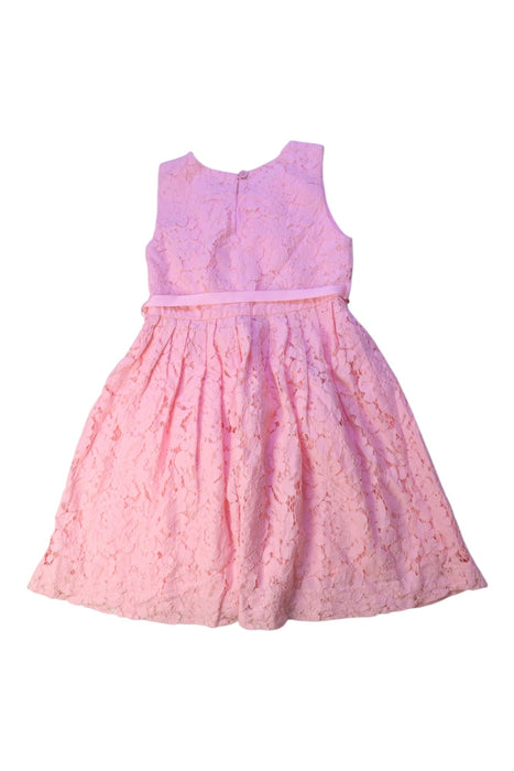 A Pink Sleeveless Dresses from Rachel Riley in size 6T for girl. (Back View)