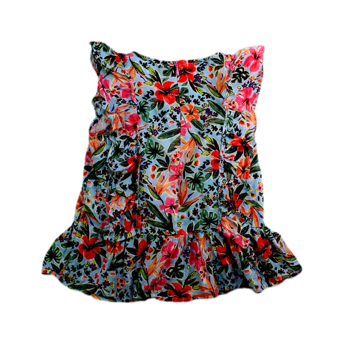 A Multicolour Sleeveless Tops from Nanos in size 7Y for girl. (Back View)