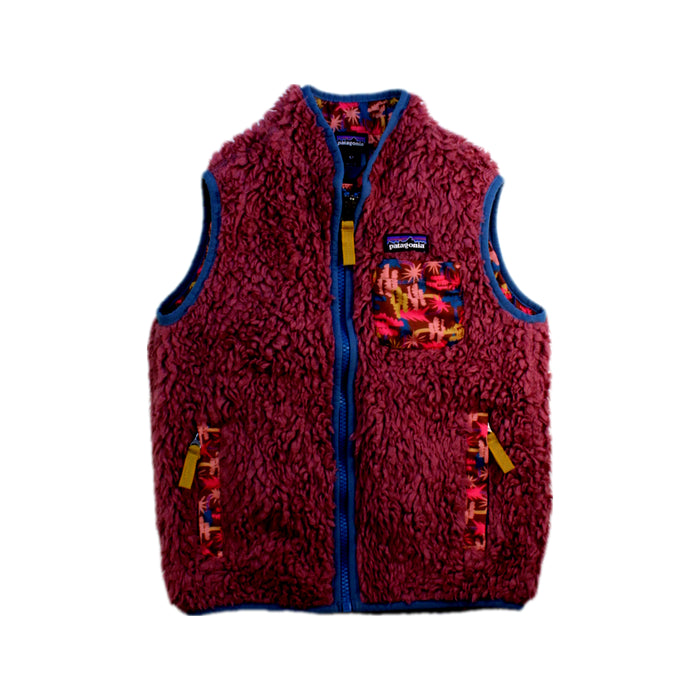 A Burgundy Outerwear Vests from Patagonia in size 5T for girl. (Front View)