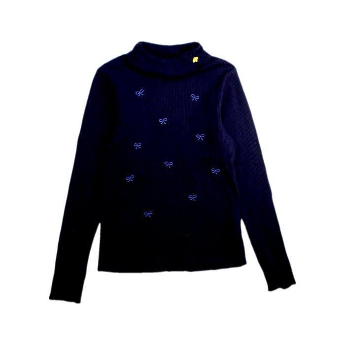 A Navy Long Sleeve Tops from Kate Spade in size 7Y for girl. (Front View)