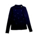 A Navy Long Sleeve Tops from Kate Spade in size 7Y for girl. (Front View)