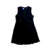 A Blue Sleeveless Dresses from Familiar in size 5T for girl. (Front View)