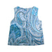 A Blue Sleeveless Tops from Chickeeduck in size 4T for girl. (Back View)