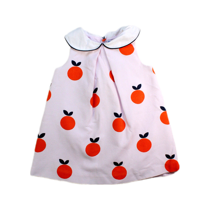 A Orange Sleeveless Dresses from Jacadi in size 18-24M for girl. (Front View)
