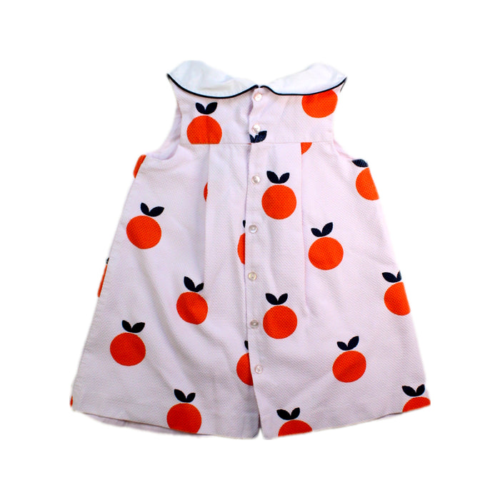 A Orange Sleeveless Dresses from Jacadi in size 18-24M for girl. (Back View)