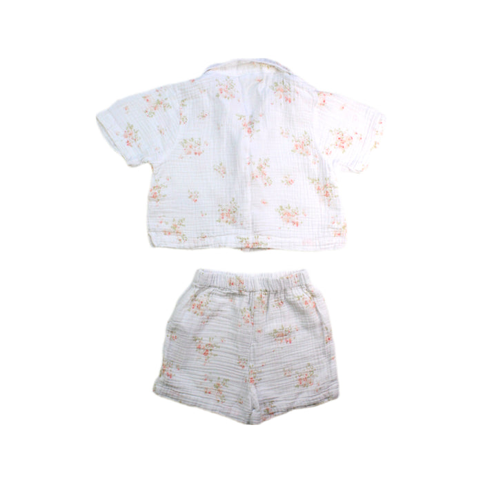 A White Shorts Sets from The Little White Company in size 12-18M for girl. (Back View)