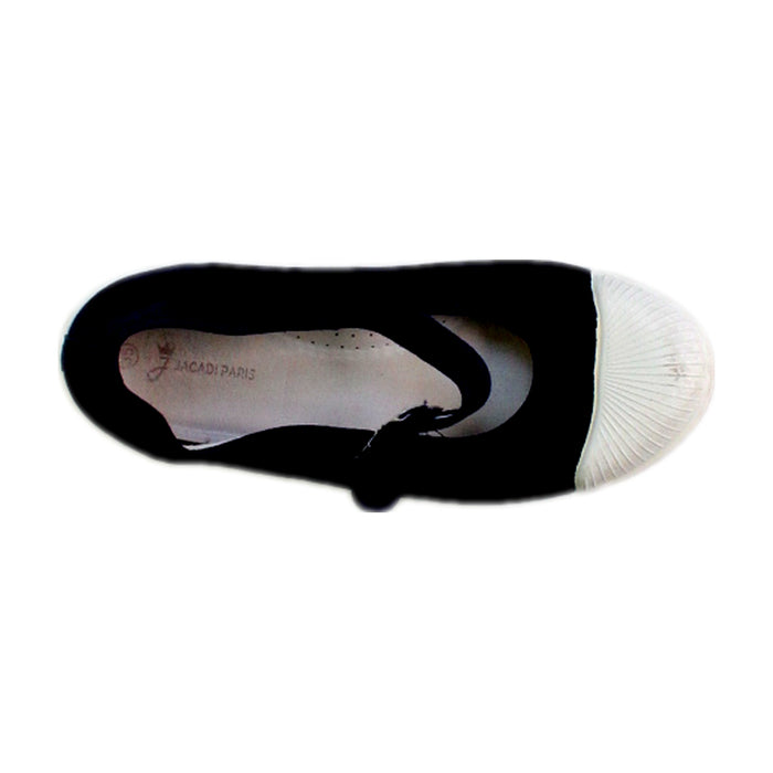 A Black Flats from Jacadi in size 10Y for girl. (Front View)