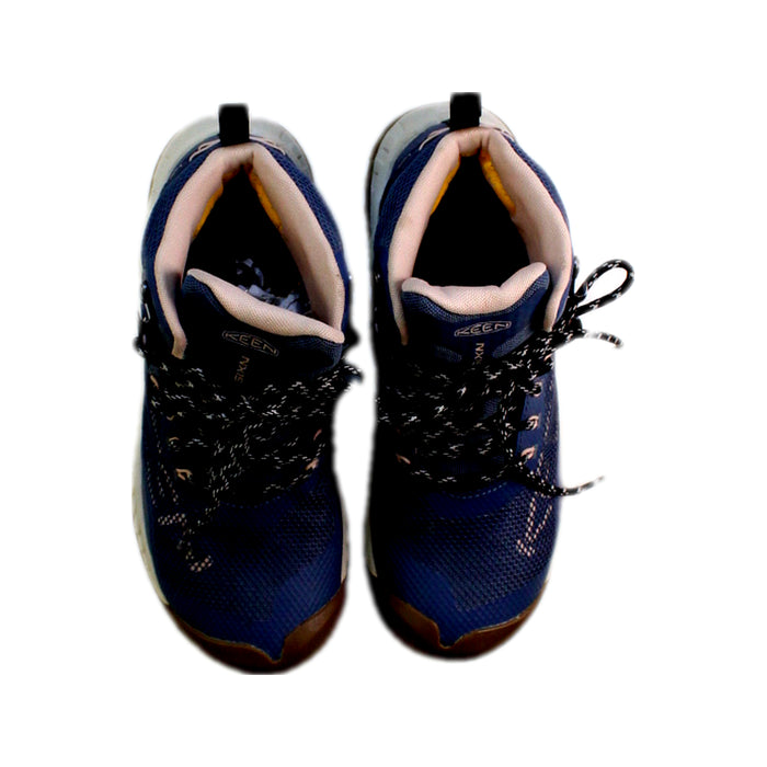 A Blue Sneakers from Keen in size 12Y for girl. (Back View)