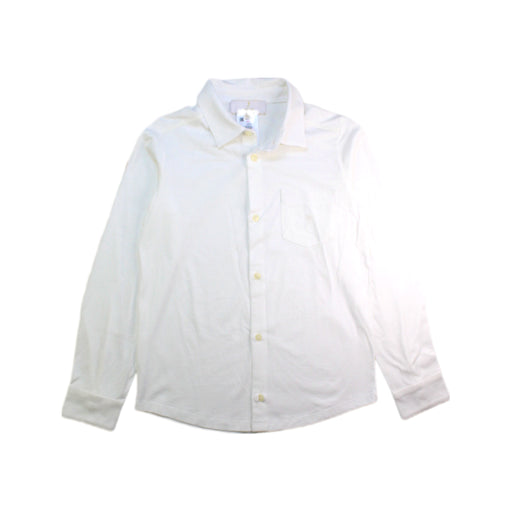 A White Long Sleeve Shirts from Jacadi in size 8Y for boy. (Front View)