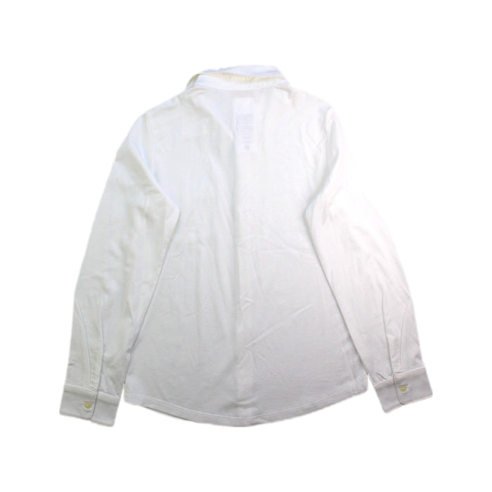 A White Long Sleeve Shirts from Jacadi in size 8Y for boy. (Back View)