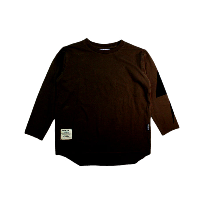 A Brown Long Sleeve T Shirts from Nununu in size 6T for boy. (Front View)