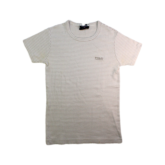 A Beige Short Sleeve T Shirts from Ralph Lauren in size 8Y for boy. (Front View)