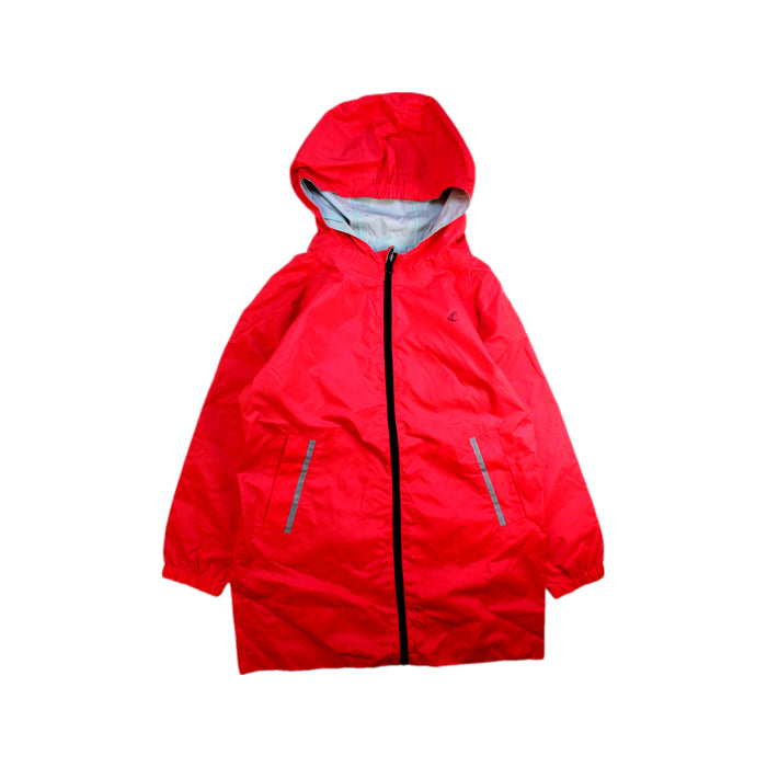 A Red Coats from Petit Bateau in size 8Y for neutral. (Front View)