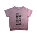 A Pink Short Sleeve Tops from Excuse My French in size 10Y for girl. (Front View)