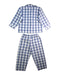 A Blue Pyjama Sets from The Little White Company in size 3T for boy. (Back View)