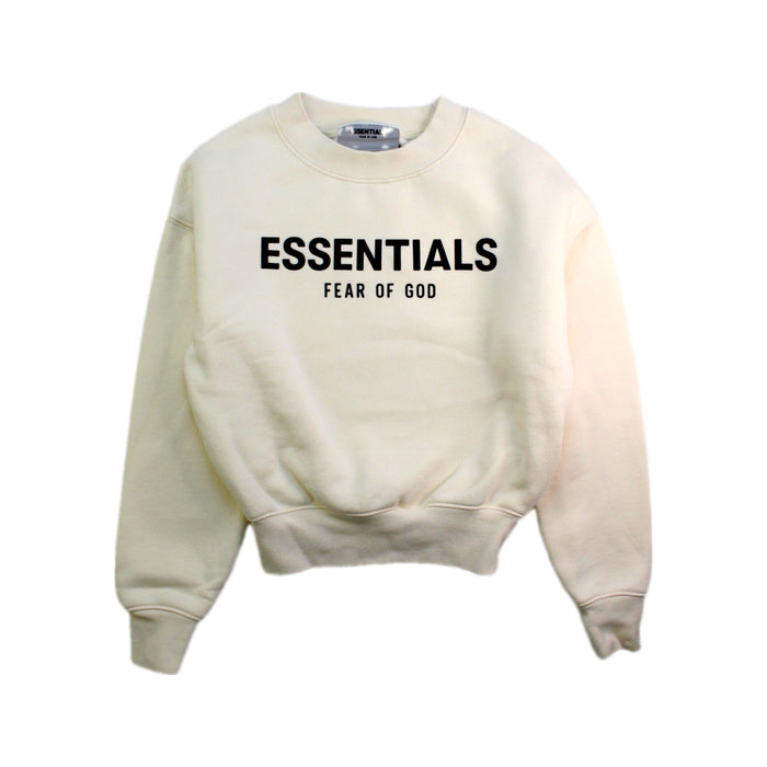 A Beige Crewneck Sweatshirts from Fear of God Essentials in size 4T for maternity. (Front View)