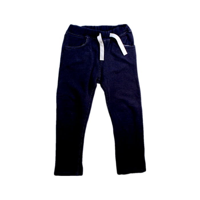 A Navy Casual Pants from Petit Bateau in size 3T for boy. (Front View)