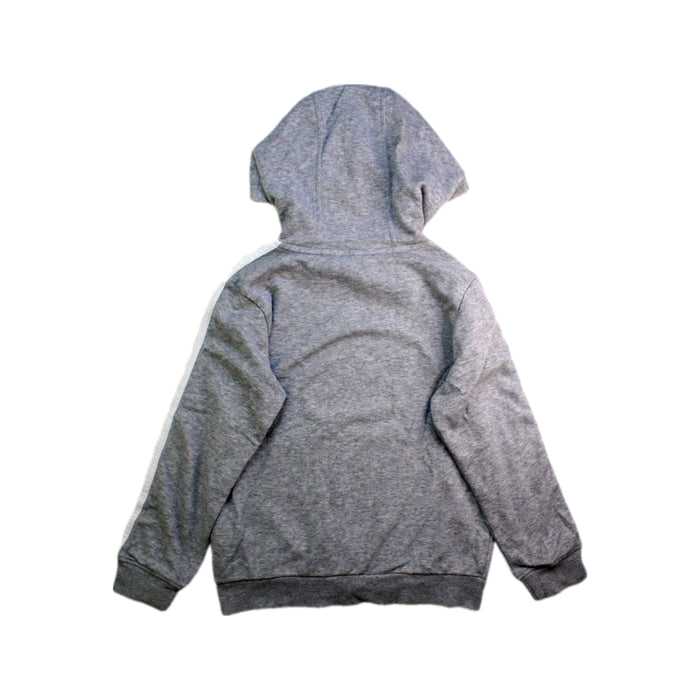 A Grey Hooded Sweatshirts from Adidas in size 7Y for boy. (Back View)