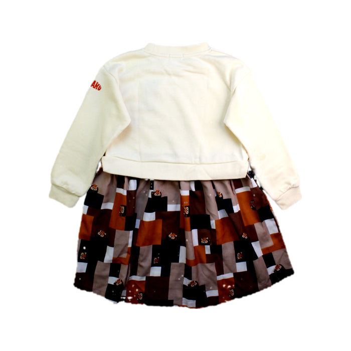 A Beige Sweater Dresses from Graniph in size 4T for girl. (Back View)