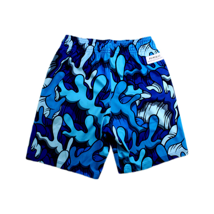A Blue Active Shorts from Adidas in size 5T for boy. (Back View)