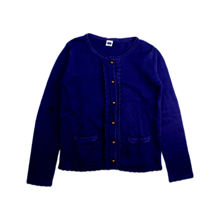 A Navy Cardigans from Janie & Jack in size 6T for girl. (Front View)