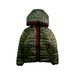 A Blue Puffer/Quilted Jackets from Duvetica in size 6T for boy. (Back View)