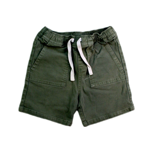 A Green Shorts from Seed in size 6T for boy. (Front View)