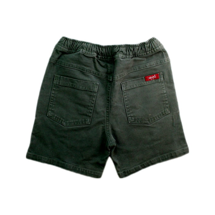 A Green Shorts from Seed in size 6T for boy. (Back View)
