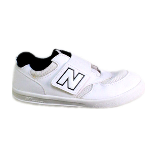 A White Sneakers from New Balance in size 4T for neutral. (Front View)