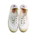 A White Slip Ons from Cienta in size 6T for neutral. (Back View)