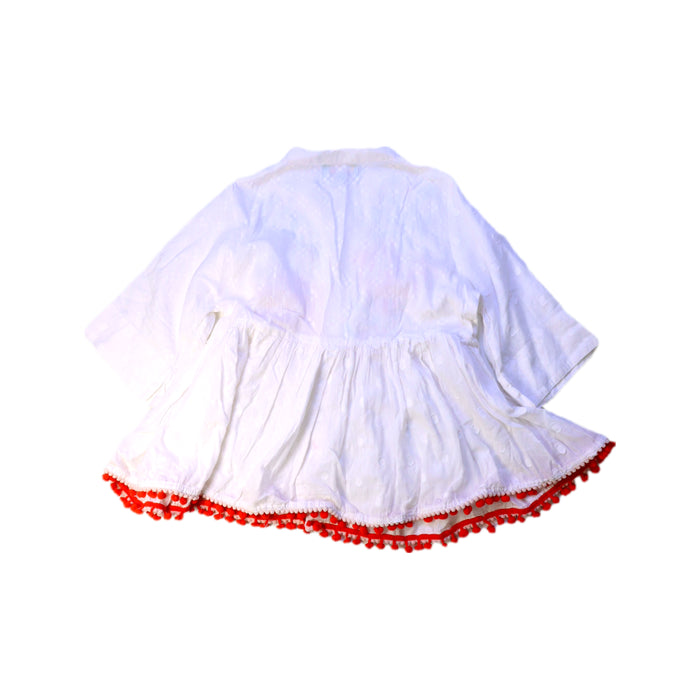 A White Long Sleeve Tops from Antica Sartoria in size 6T for girl. (Back View)