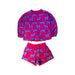 A Pink Shorts Sets from Chaser in size 6T for girl. (Front View)