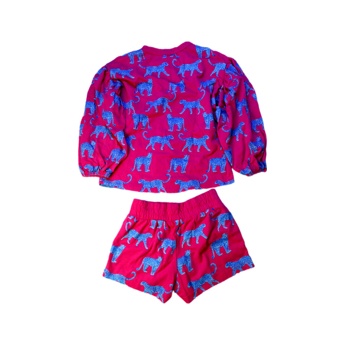 A Pink Shorts Sets from Chaser in size 6T for girl. (Back View)