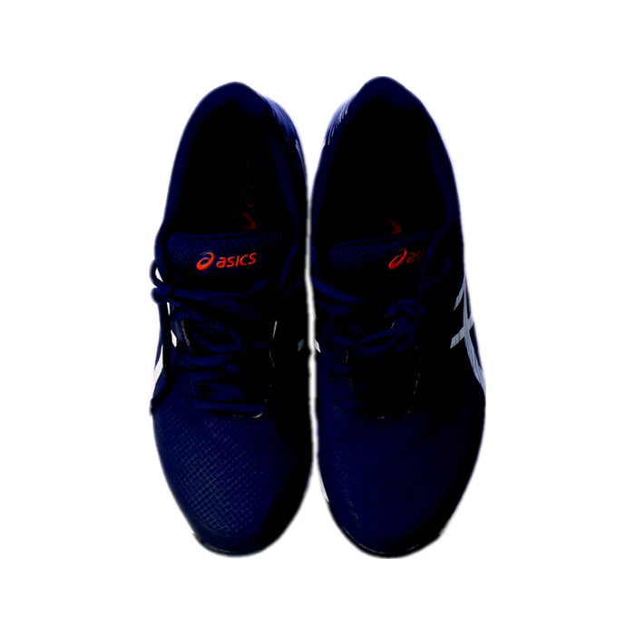 A Navy Sneakers from ASICS in size 14Y for neutral. (Back View)