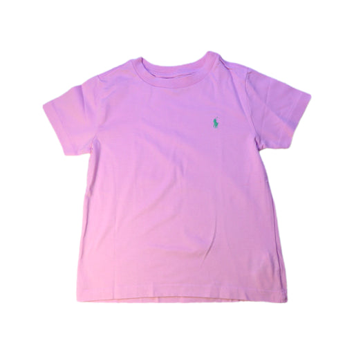 A Pink Short Sleeve T Shirts from Polo Ralph Lauren in size 4T for neutral. (Front View)