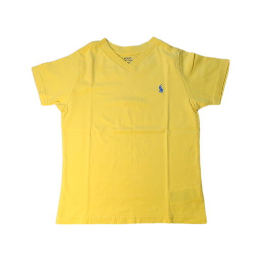 A Yellow Short Sleeve T Shirts from Polo Ralph Lauren in size 4T for neutral. (Front View)