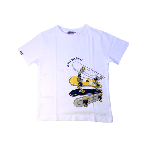 A White Short Sleeve T Shirts from Mayoral in size 6T for neutral. (Front View)