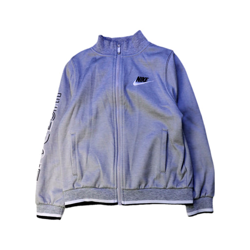 A Grey Lightweight Jackets from Nike in size 6T for boy. (Front View)