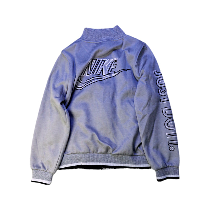 A Grey Lightweight Jackets from Nike in size 6T for boy. (Back View)