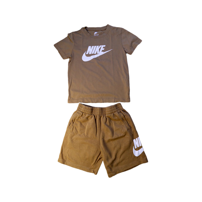 A Brown Shorts Sets from Nike in size 7Y for boy. (Front View)