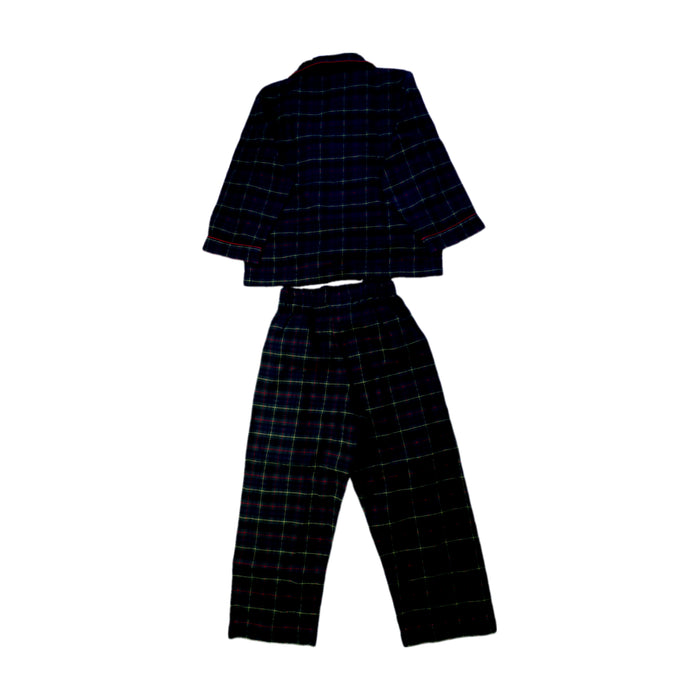 A Navy Pyjama Sets from The Original Pyjama Company in size 4T for boy. (Back View)