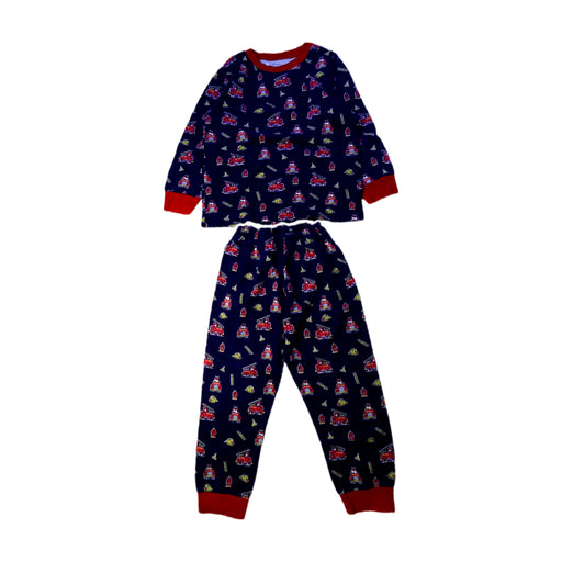 A Navy Pyjama Sets from Kissy Kissy in size 6T for boy. (Front View)